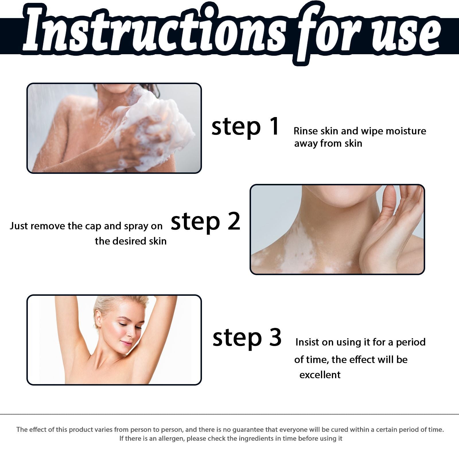 South Moon White Spot Clear Spray Tonic Topical Skin Repair Flower Spot Solution Treatment White Spot Clear Spray